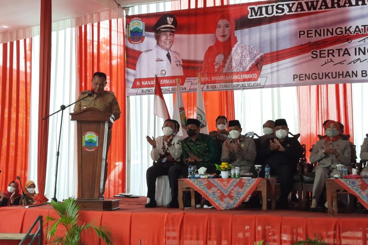 Sambutan  oleh Bapak Bupati Lampung Selatan H. Nanang Ermanto