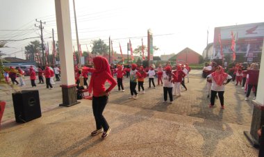Senam Bersama & Perlombaan HUT RI Ke 78 di Kantor Kecamatan Natar Kab Lampung Selatan