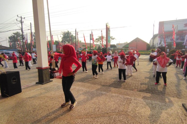 Senam Bersama & Perlombaan HUT RI Ke 78 di Kantor Kecamatan Natar Kab Lampung Selatan